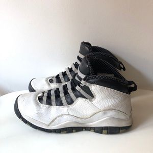 Jordan OG Retro 10 Steel black grey stripe sneakers Xs